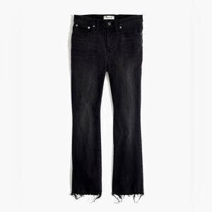 Madewell | Cali Demi-Boot Jeans in Berkeley Black: Chewed-Hem Edition Size 25